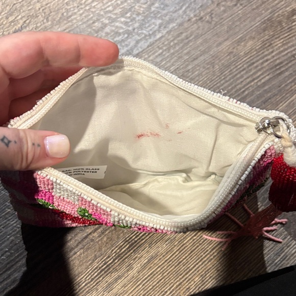 T.J.Maxx Pink and Red Beaded Clutch - Picture 3 of 3